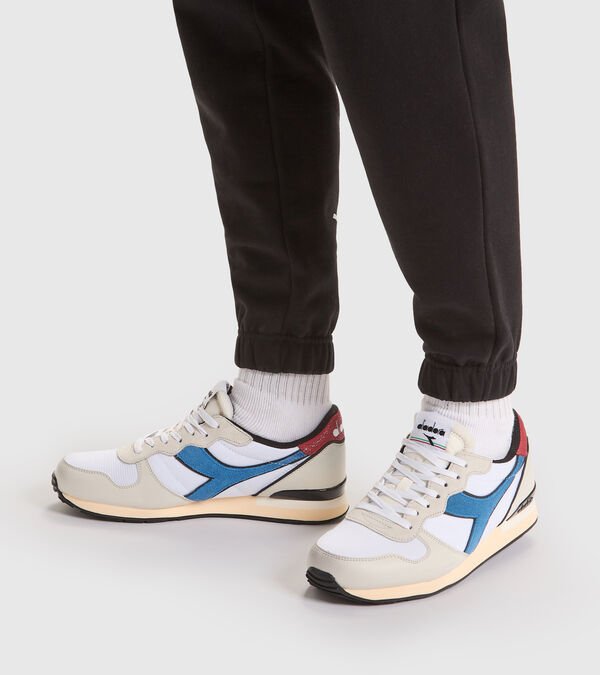 Tenis Diadora Camaro Icona Hombre Blancos Grises Azules | Mexico-163948