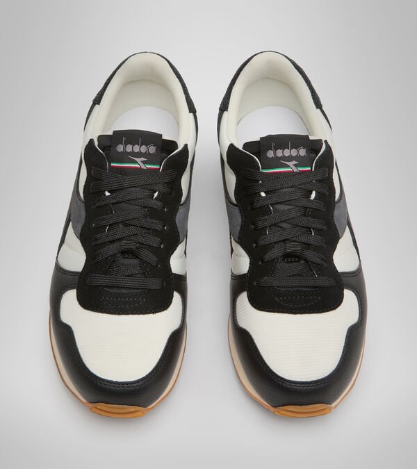 Tenis Diadora Camaro Icona Hombre Negros Blancos | Mexico-380579