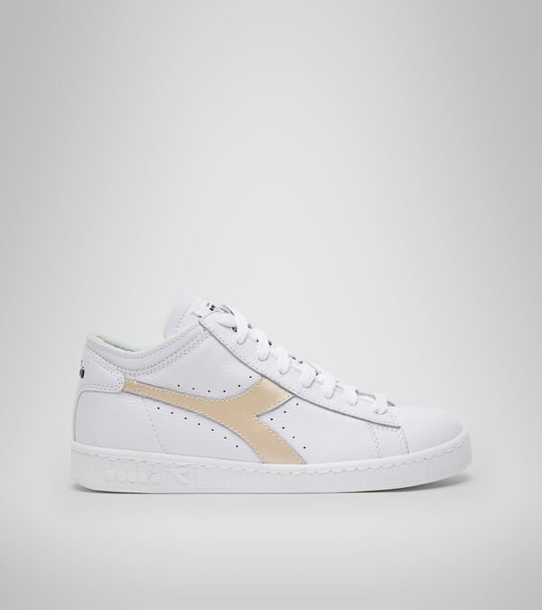 Tenis Diadora Game Row Cut Metal Hombre Blancos Dorados | Mexico-803276