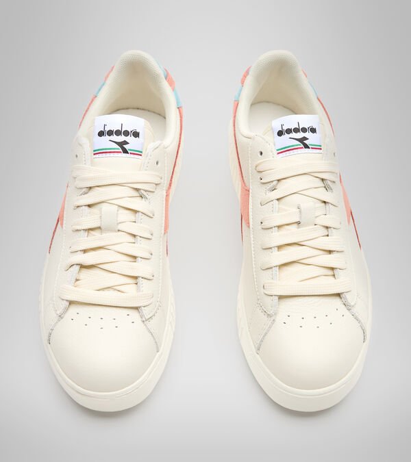 Tenis Diadora Game Step Premium Tumbled Cuero Mujer Beige Marrom | Mexico-502439