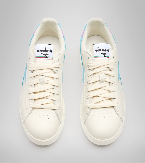 Tenis Diadora Game Step Premium Tumbled Cuero Mujer Blancos Grises Azules | Mexico-640139