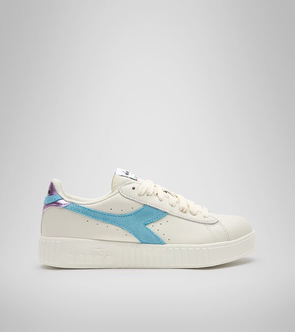 Tenis Diadora Game Step Premium Tumbled Cuero Mujer Blancos Grises Azules | Mexico-640139