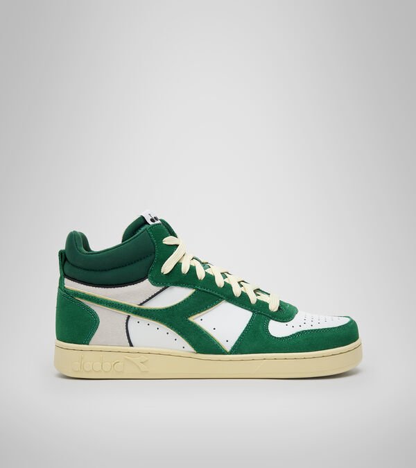 Tenis Diadora Magic Basket Demi Cut Gamuza Cuero Mujer Verdes Blancos | Mexico-196435