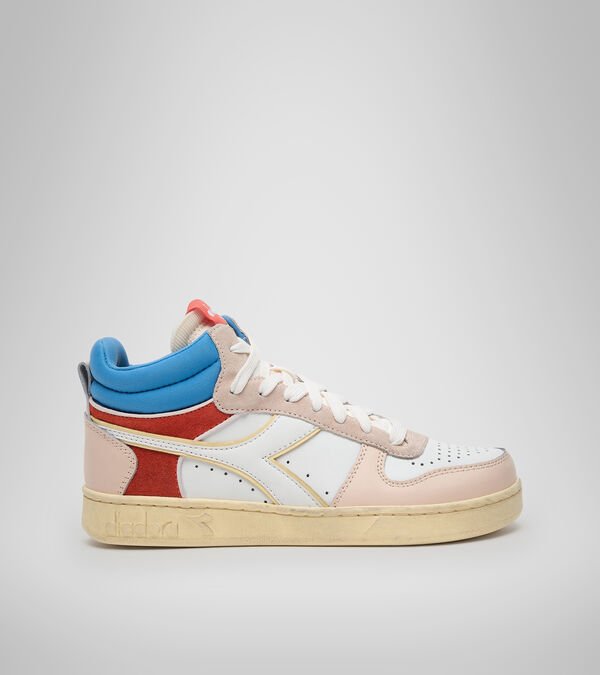 Tenis Diadora Magic Basket Demi Icona Wn Mujer Beige Rosas Azules | Mexico-763290