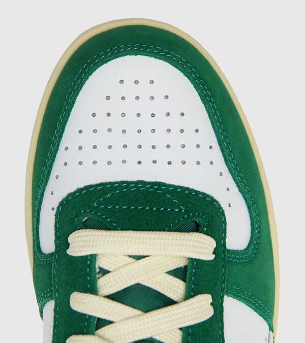 Tenis Diadora Magic Basket Low Gamuza Cuero Hombre Verdes Blancos | Mexico-908417