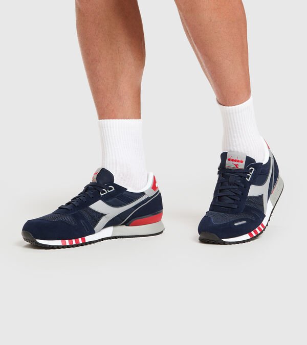 Tenis Diadora Titan Hombre Azules Grises Rojos | Mexico-739824