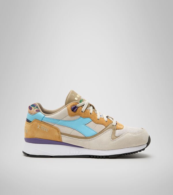 Tenis Diadora V7000 Camo Mujer Beige Marrom Azules | Mexico-235107