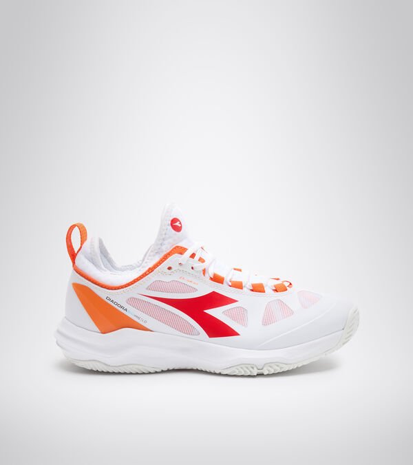 Zapatos de Tenis Diadora Speed Blushield Fly 3 + W Clay Mujer Blancos Naranjas Rojos | Mexico-205481