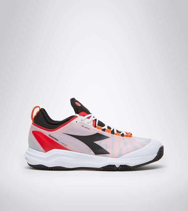 Zapatos de Tenis Diadora Speed Blushield Fly 3 + Clay Hombre Blancos Negros Rojos | Mexico-708926