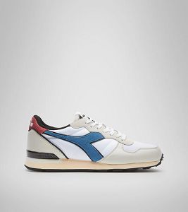 Tenis Diadora Camaro Icona Hombre Blancos Grises Azules | Mexico-163948