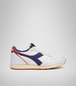 Tenis Diadora Camaro Icona Mujer Blancos Grises Azules | Mexico-357124