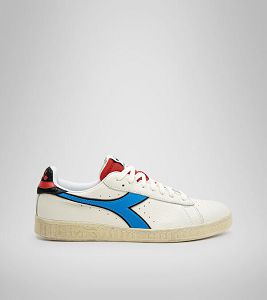 Tenis Diadora Game L Low Icona Hombre Blancos Negros Azules | Mexico-297180