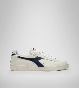 Tenis Diadora Game L Low Waxed Hombre Blancos Azul Marino | Mexico-695028