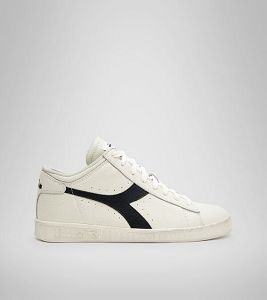 Tenis Diadora Game L Waxed Row Cut Hombre Blancos Negros | Mexico-720543