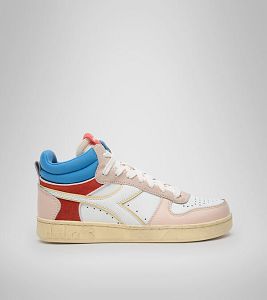 Tenis Diadora Magic Basket Demi Icona Wn Mujer Beige Rosas Azules | Mexico-763290