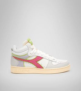 Tenis Diadora Magic Basket Demi Wn Mujer Blancos Grises Rojos | Mexico-109872