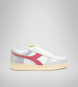 Tenis Diadora Magic Basket Low Wn Mujer Blancos Grises Rojos | Mexico-352608