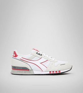 Tenis Diadora Titan Hombre Blancos Grises Rojos | Mexico-960351