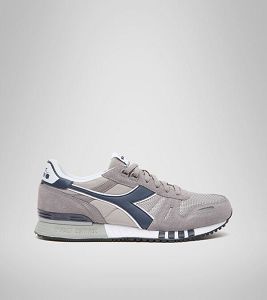 Tenis Diadora Titan Hombre Grises Azules | Mexico-740196