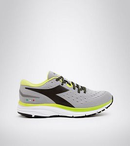 Tenis Para Correr Diadora Mythos Blushield 6 Hombre Grises Negros Amarillos | Mexico-250176